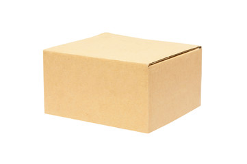 Cardboard box with isolated on white
