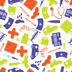 hospital and sick color pattern eps10