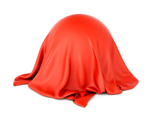 Sphere object covered with red cloth