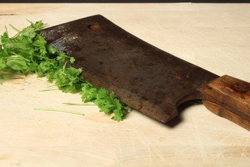 Petersilie unterm Hackebeil