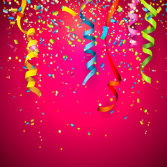 Birthday background with confetti