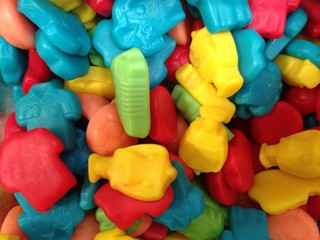 Figuras de caramelo y azucar dulce