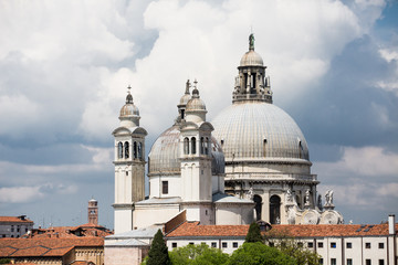 Fototapeta na wymiar Bell Towers and Church Dome in Venice