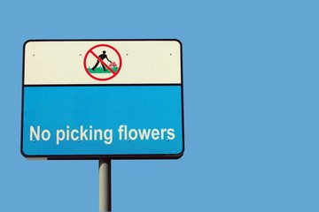 No Picking Flowers