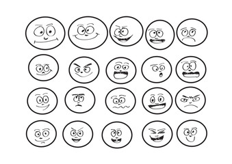 Fototapeta premium cartoon faces