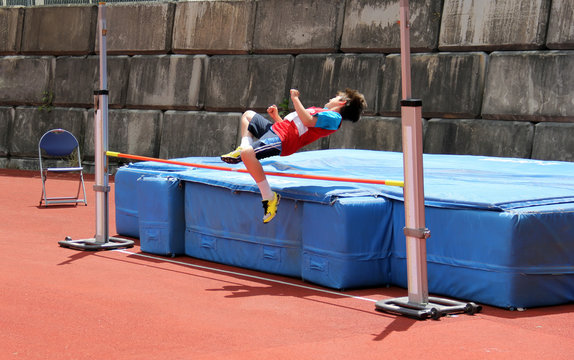 Boy On Track And Field Competition