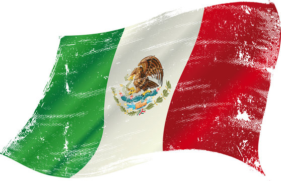 Mexican flag grunge