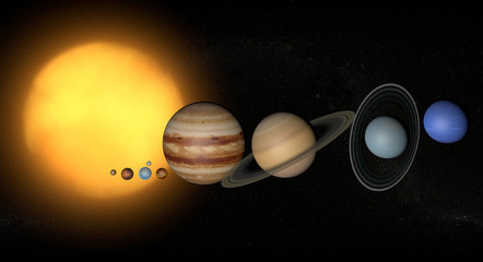 Fototapeta na wymiar Sistema solare pianeti spazio universo sole