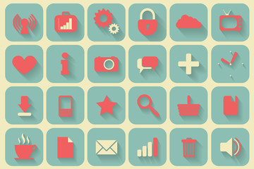 icons set retro