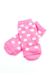 Pink polka sock