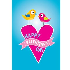 valentine day love beautiful card with cute love couple birds