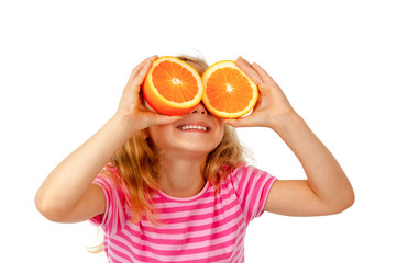 Child with orange