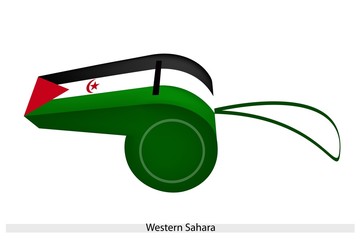 A Beautiful Whistle of Western Sahara Flag