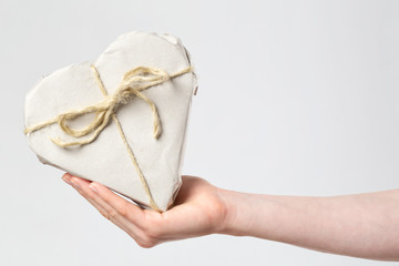 Heart Gift in the Hand of a Woman