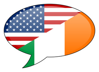 American Irish Speech Bubble Icon