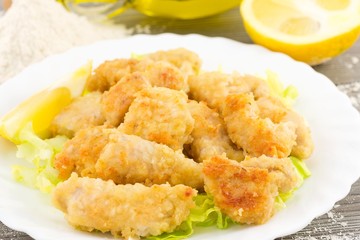 chicken nuggets with lemon