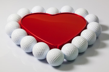 Red and white hearts