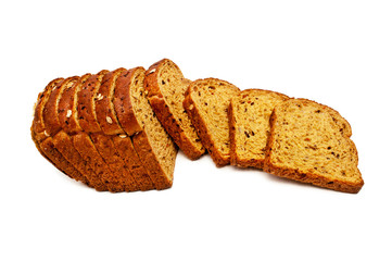 Fresh bread isolated, sliced ??bread