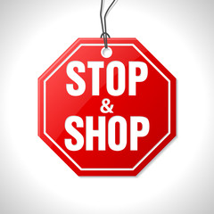 Stop and shop merchandise label