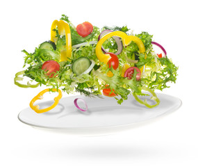 light salad of fresh vegetables
