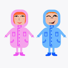 couple of children in winter jackets