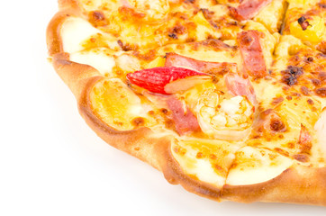 Pizza isolated white background