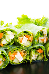 fresh vegetables spring rolls