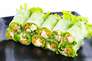 fresh vegetables spring rolls
