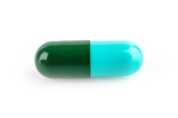 Capsule pills isolated white background