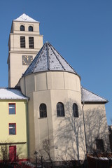 Obraz premium Markuskirche in Berlin-Stegltz im Winter