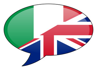 Italian British Speech Bubble Icon