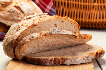 Sliced rye bread
