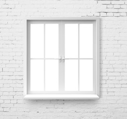 window in brick wall