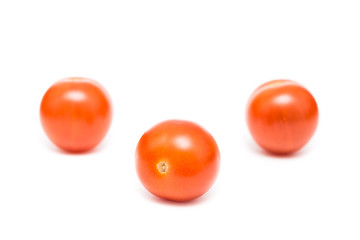 Red Cherry Tomatoes Isolated On White