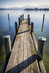 Obraz premium old wooden jetty