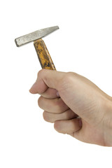 Hand with hammer