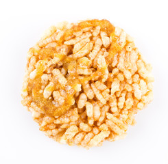 rice crust thai isolated white background