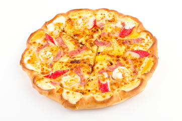 Pizza isolated white background