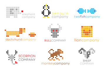 Original vector logos with animals for various activities - 60693215