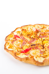 Pizza isolated white background