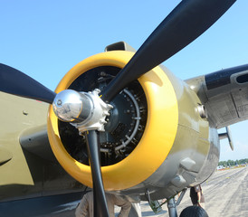 Old mobmber engine and propeller