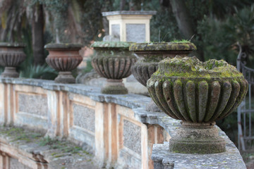vases in Villa Doria Pamphili Public park