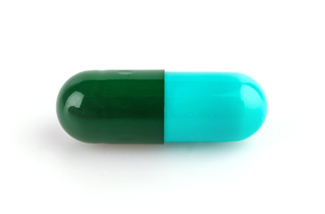 Capsule pills isolated white background