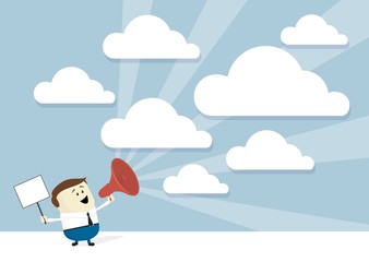 advertice business man cartoon