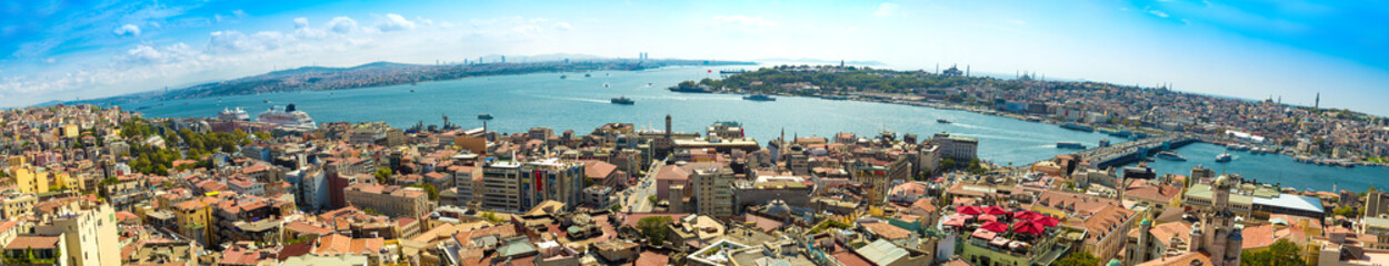 Istanbul panoramic view from Galata tower. Turkey