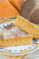 Bizcocho de coco y calabaza casero