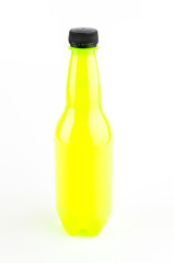 Soft bottle drink isolated white background
