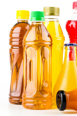 Soft bottle drink isolated white background