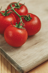 Tomatos on cutting board