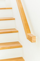 Wood staircase interior